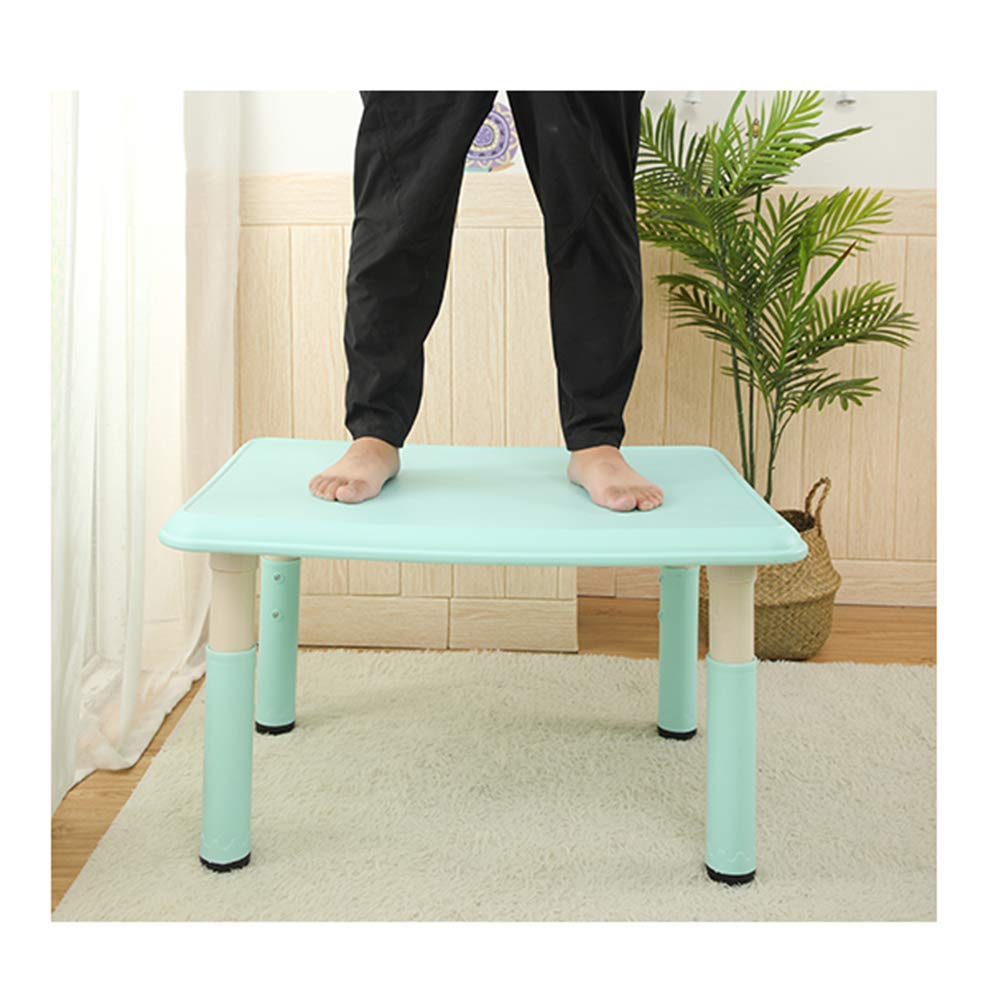 ZH Kinderzimmer HöHenverstellbare Tisch Und StüHle, Kinder Kleinkinder Lange AktivitäT Tisch, Stapelbare StüHle, Mehrere Farben,120 * 60cm Schreibtisch