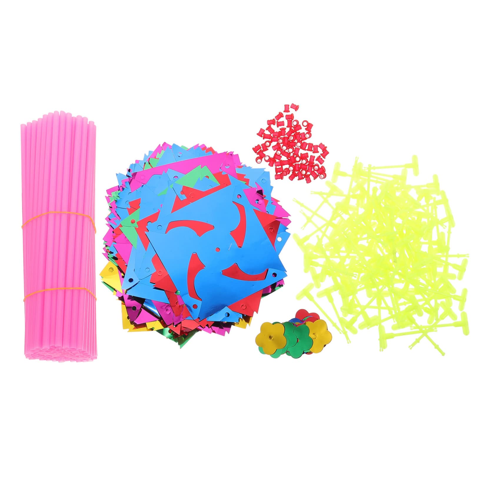 Yardwe 100pcs Colorful Small Windmill Garden Decor Pinwheel Sparkly Pinwheel Child Paper Pinwheel Garden Party Pinwheel Wind Spinners for Kids Patio Pinwheels Student Wedding Lawn Plastic