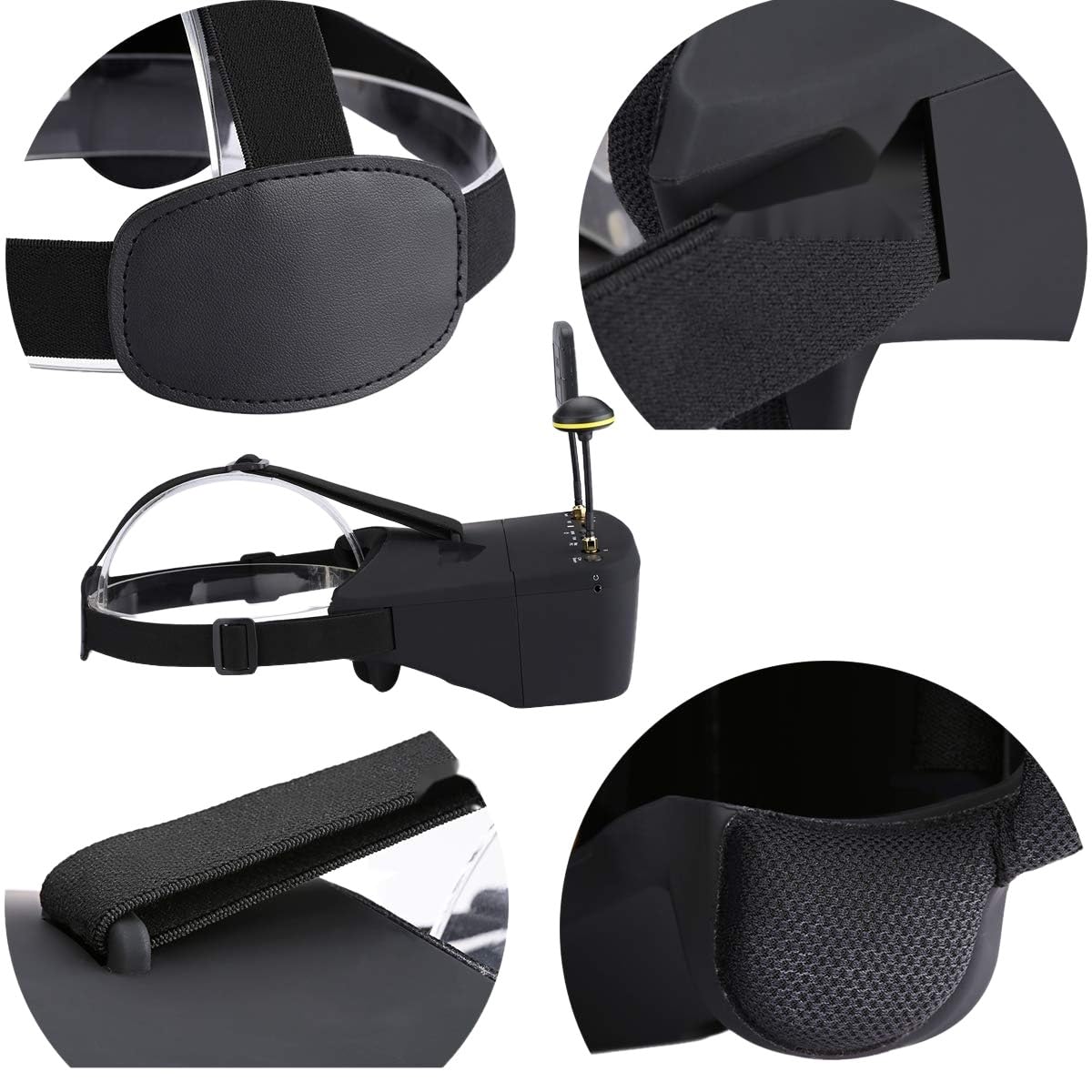 EV800D 5.8G 40CH 12.7 cm 800x480 Video Headset HD DVR Diversity FPV-Brille mit für RC-Modell
