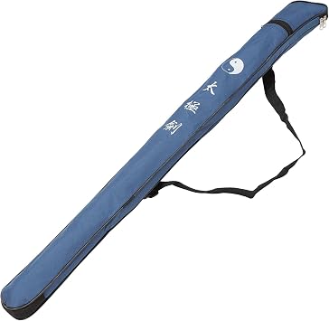 Kisangel Tai Chi Sets Carrying Case with Strap - Chinese Sleeve Taichi Holder for Swords - Martial Arts Cover Bag - Canvas Props Dedicated