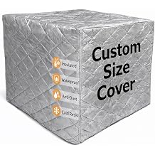Custom Insulated Equipment Cover, Waterproof & Cold Resistant Protective Cover, Made to Measure Size, Silver Coated Oxford Fabric, Zipper Access for Outdoor & Indoor Use