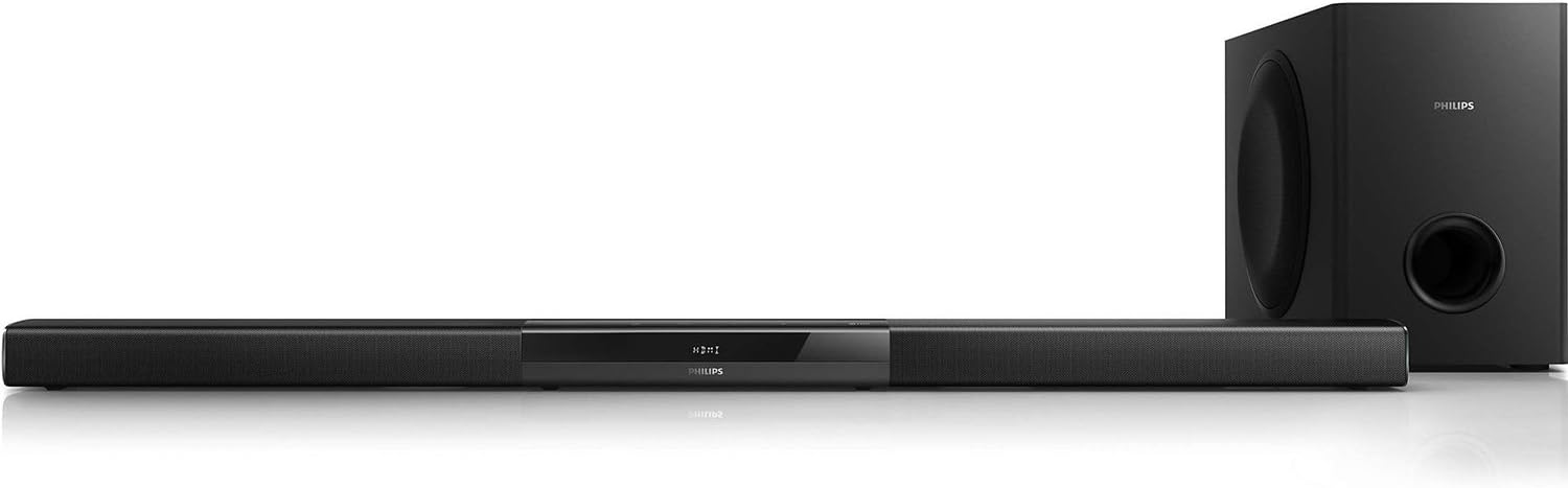 Philips HTL5140B/12 2.1 Channel Soundbar Speaker with Wireless Subwoofer - Black