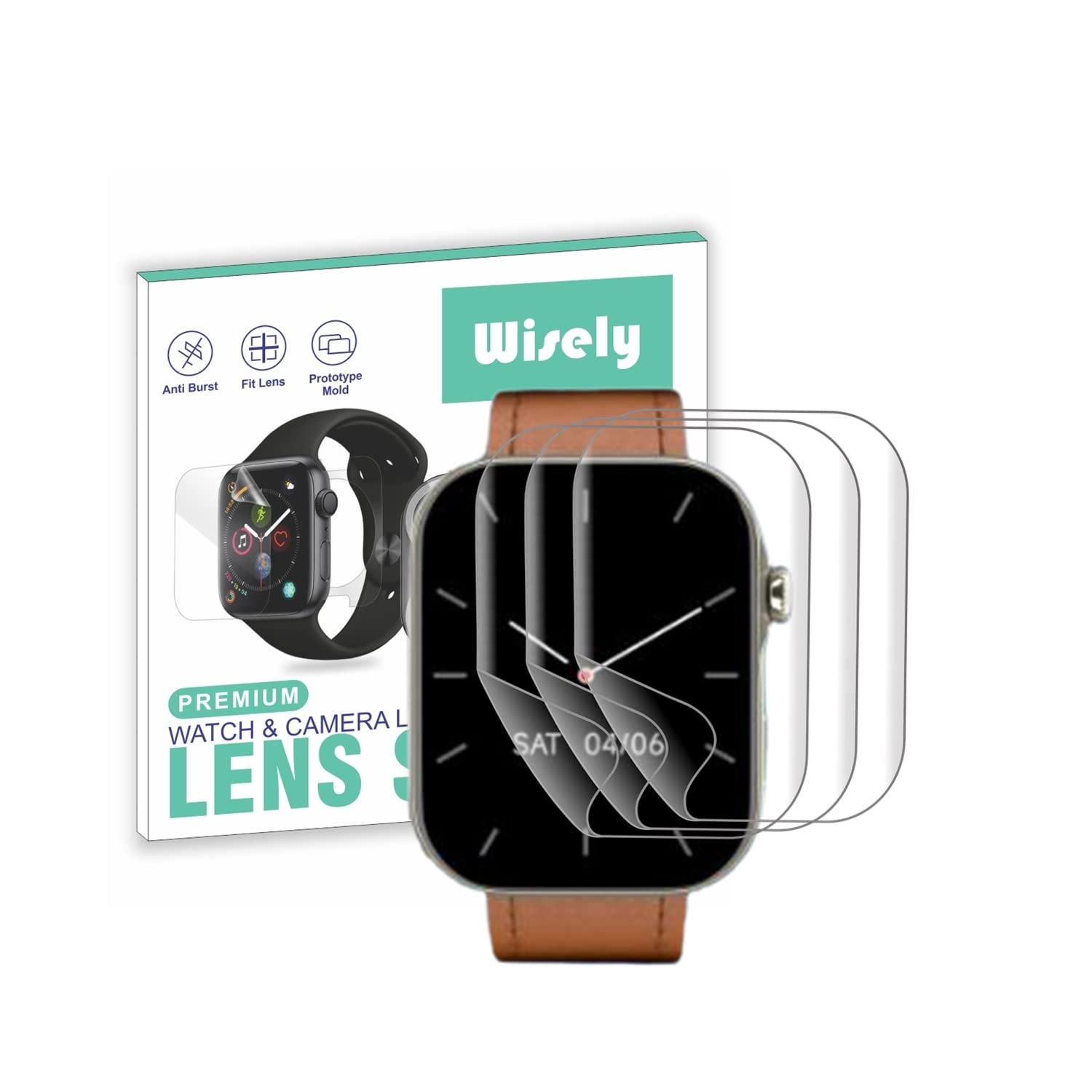 Wisely |3pcs| Screen Guard Protector For Noise ColorFit Ultra 3 Smartwatch |1.96"| Bubble Free, Easy installation kit, HD Clear, Full Cover (Noise ColorFit Ultra 3, Pack of 3) (B0C3WJC28Y) Amazon Price History, Amazon Price Tracker