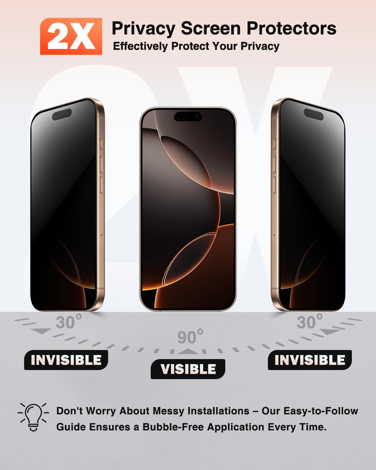 Funda magnética 4 en 1 para iPhone 16 Pro Max, 2 protectores de pantalla de privacidad y 1 protector de cámara, apto para MagSafe, grado militar, a prueba de golpes, translúcido mate, 16 Pro Max