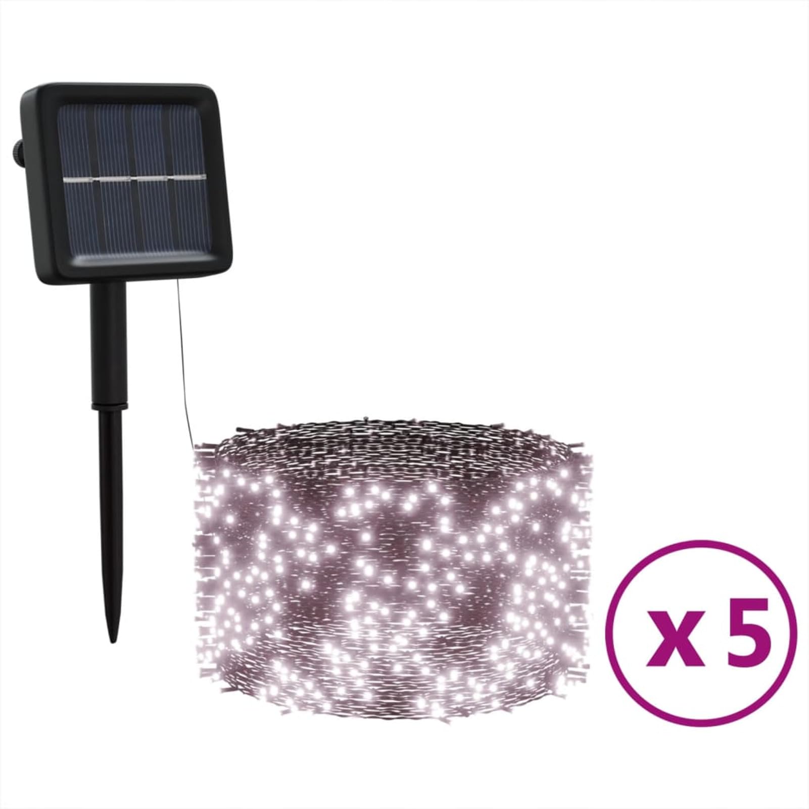 Tira de Luces solares5 uds Blanco cálido Interior/Exterior, Luces Navidad Exterior, Guirnalda Luces Interior, Luces Decorativas Habitacion, Decoracion Navidad Hogar, Fairy Lights