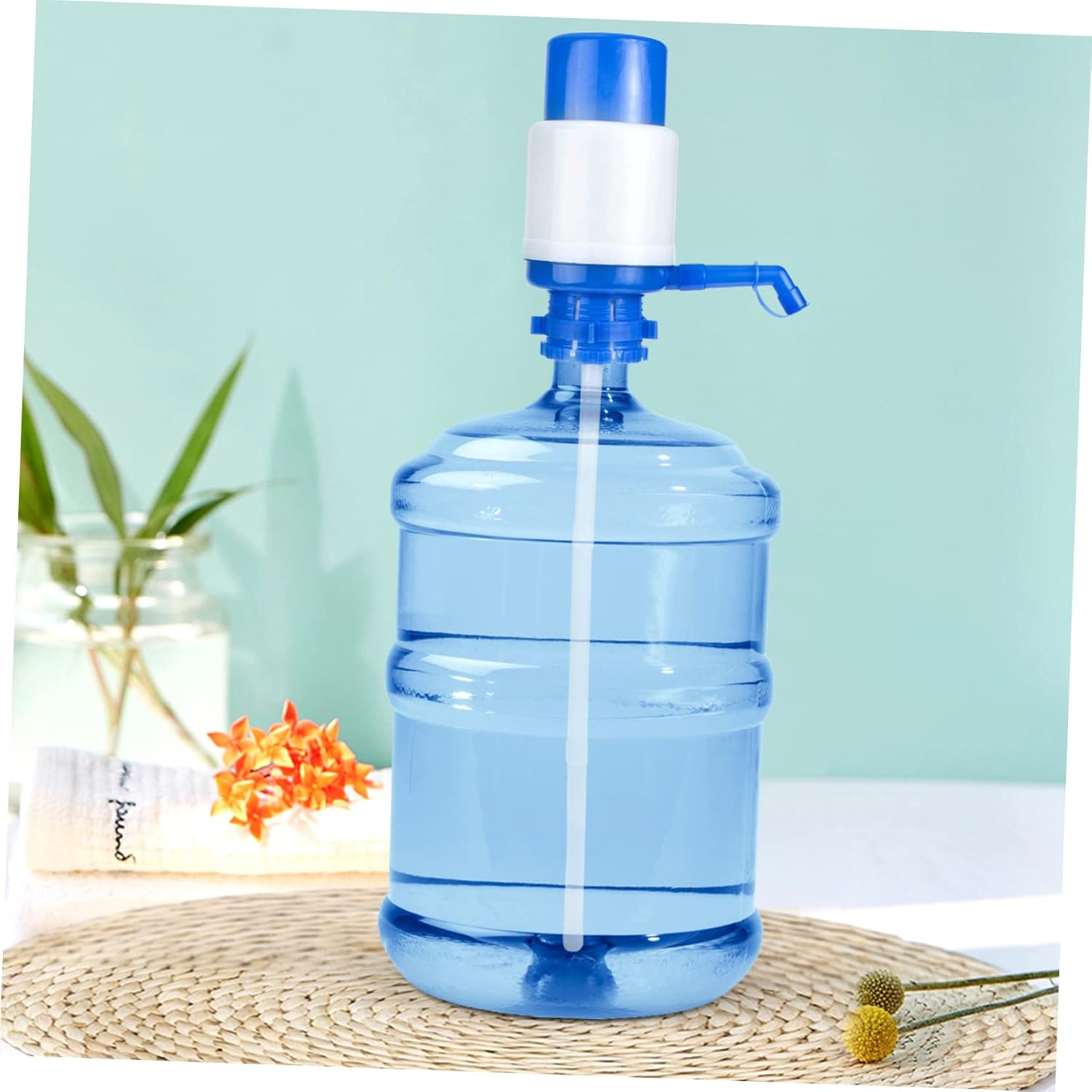 Water Bottle Hand Press Pump Manual Drinking Fountain Dispenser for Office Home Use Fits Water Bottles Compact Easy to Use Safe Material for Camping Supplies