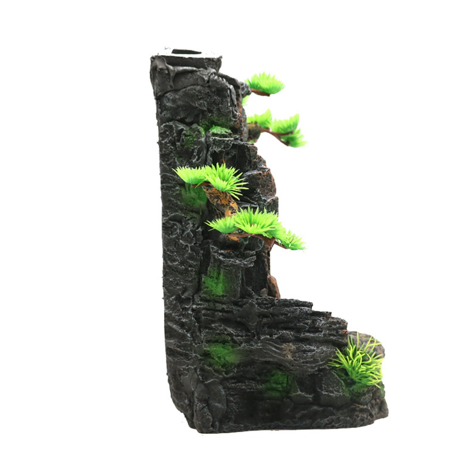 Rockery Tree Decorazione Acquario Resina Paesaggio Subacqueo Per Acquari Impostazione Dinamica Cascata Decori Acquario