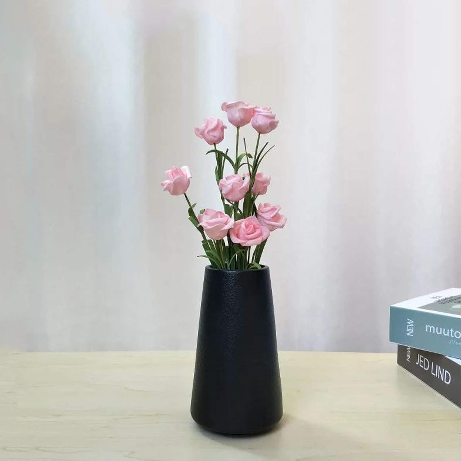 Ceramic Vase - Flower Vase Minimalism Style for Modern Table Shelf Home Decor, Fit for Fireplace Bedroom Kitchen Living Room Centerpieces Office Desk