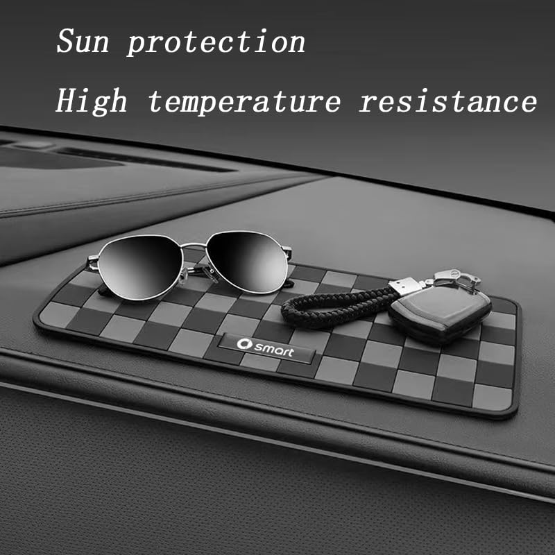 SNAGAROG 5 Pcs Tapis Antidérapant En Silicone Tapis De Voiture Collant Tapis Tableau De Bord De 2 Tailles Anti Glisse Tapis Tapi