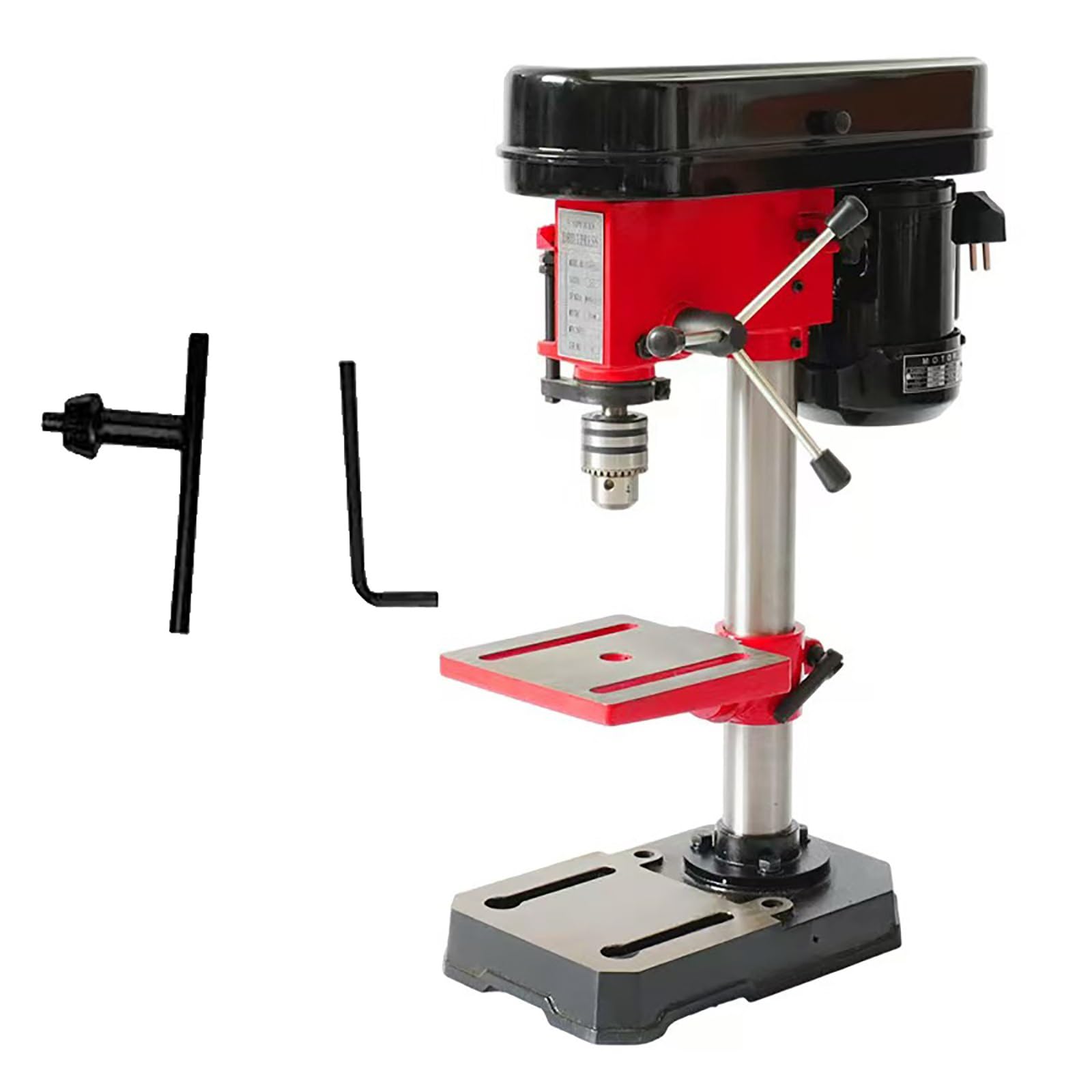 8" Benchtop Drill Press, Small Drill Press, Tabletop Drilling Machine with 5 Adjustable Speeds, 0-45 Tilting Worktable for Wood or Metal