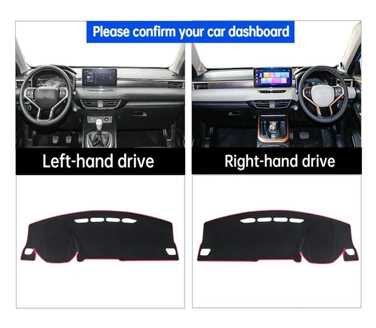 Dashboard Matte Für Freed GB5 GB6 GB7 GB8 2017-2020 Sonnenschutz Vermeiden Licht Pads Instrument Panel Teppiche Auto Dashboard Abdeckung Matten Center Konsole Armaturenbrett Matte(Flannel Black,LHD)