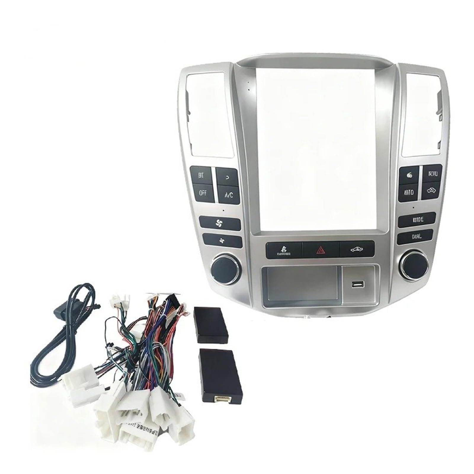 Fascia Marco para Toyota para Lexus RX 2003-2007 9,7 "Pantalla Vertical Marco Salpicadero Radio Coche Kit Tablero Panel Instalación Arnés Cables Juego Panel Radio