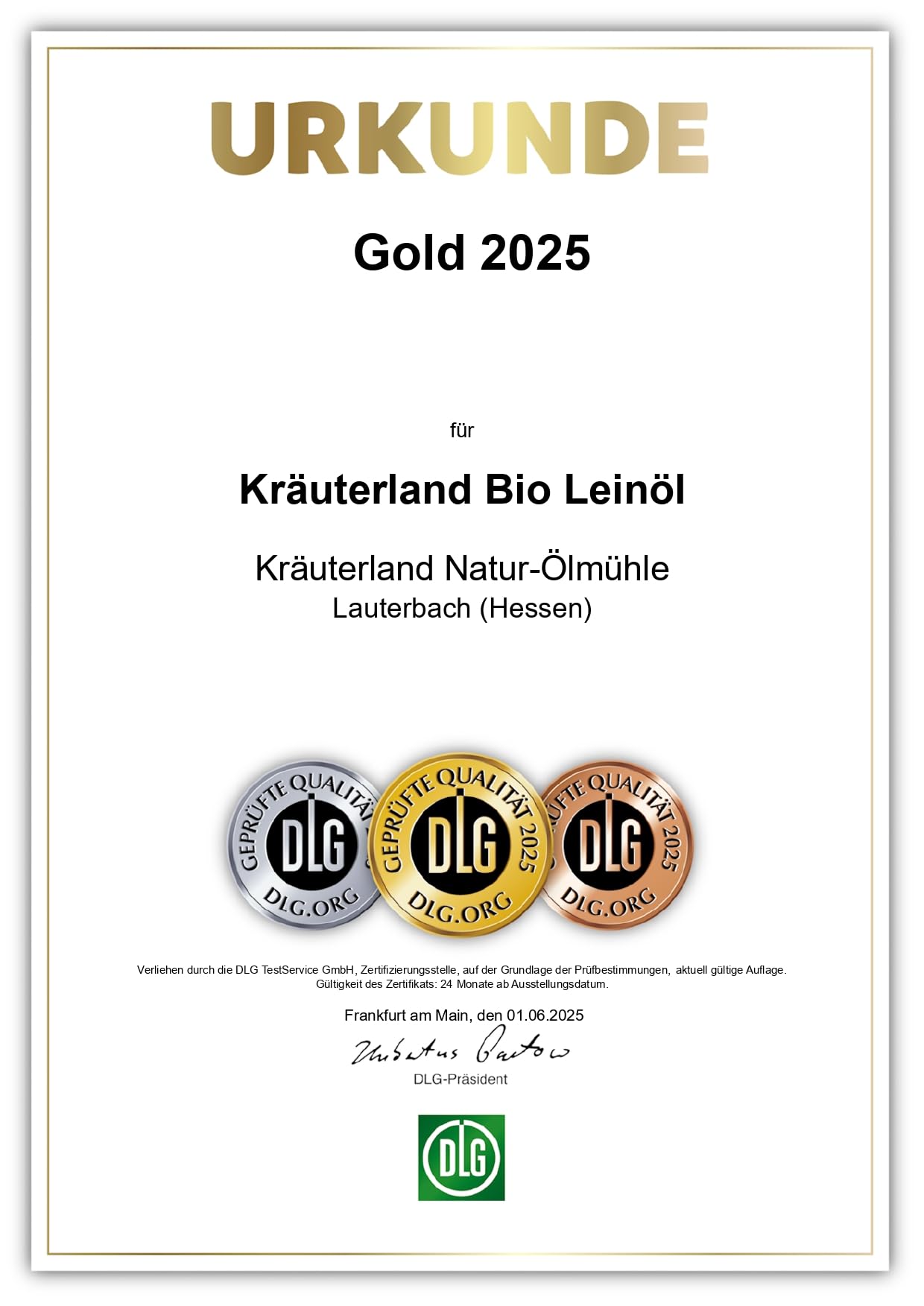 Kräuterland Bio Leinöl 2X250ml (500ml), Bio Leinsamen, kaltgepresst, mild & nussig, reich an Lignane und Omega 3-6-9 Fettsäuren, naturrein ohne Zusatzstoffe, glasflasche, mühlenfrisch - 5