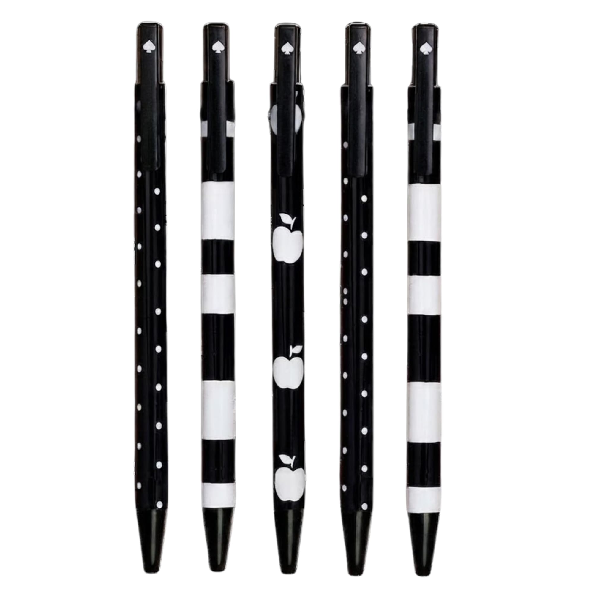 Ink Pen Set of 5, Dots & Stripes