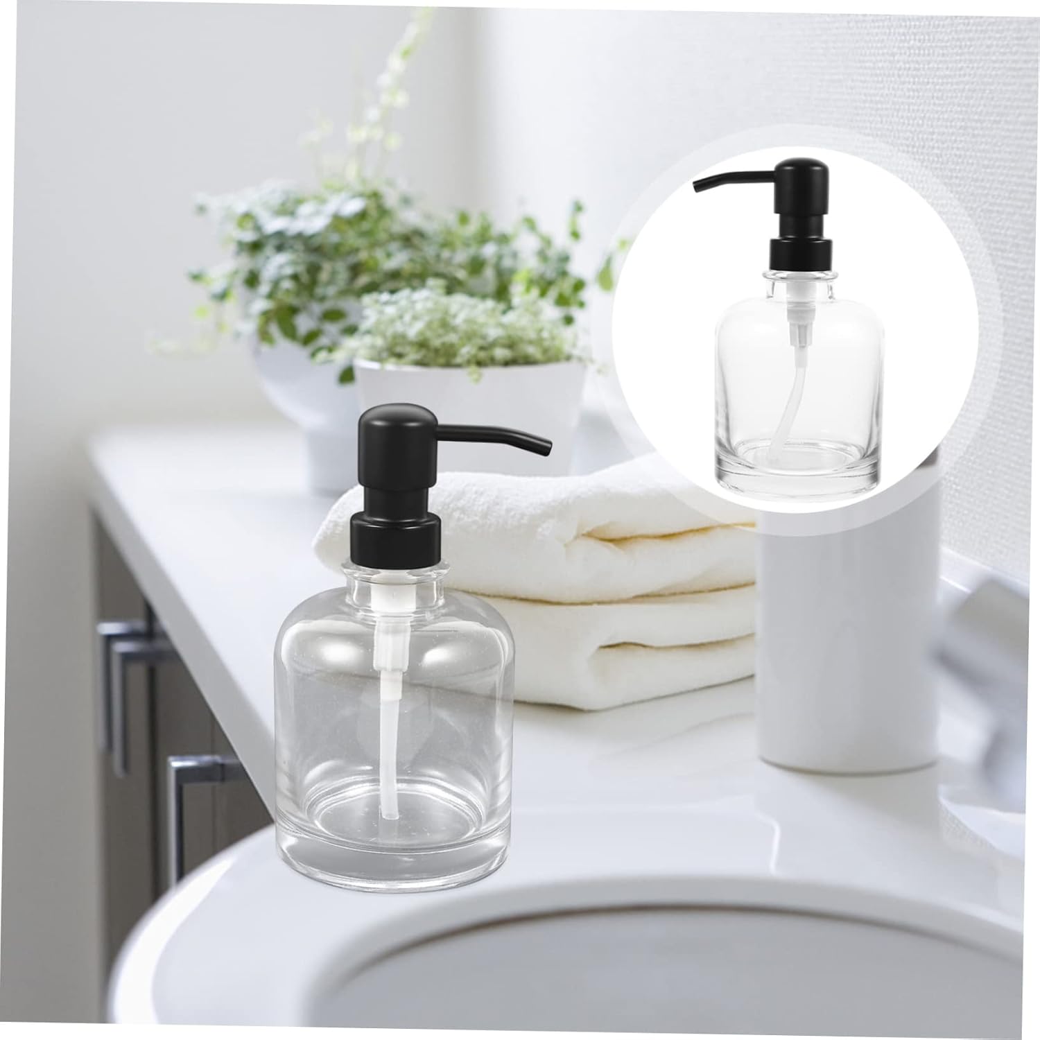 2pcs Shampoo Dispenser Pump Multi-Function Soap Bottle for Hand Soap Lotion and Shampoo Lightweight Leak Design for Home and Travel