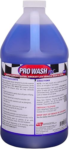 Corrosion Technologies Pro Wash RX 29506 (1/2 galón) - Champú para vehículos Wash and Shine | Mejora el brillo | Elimina rayas | pH neutro para uso