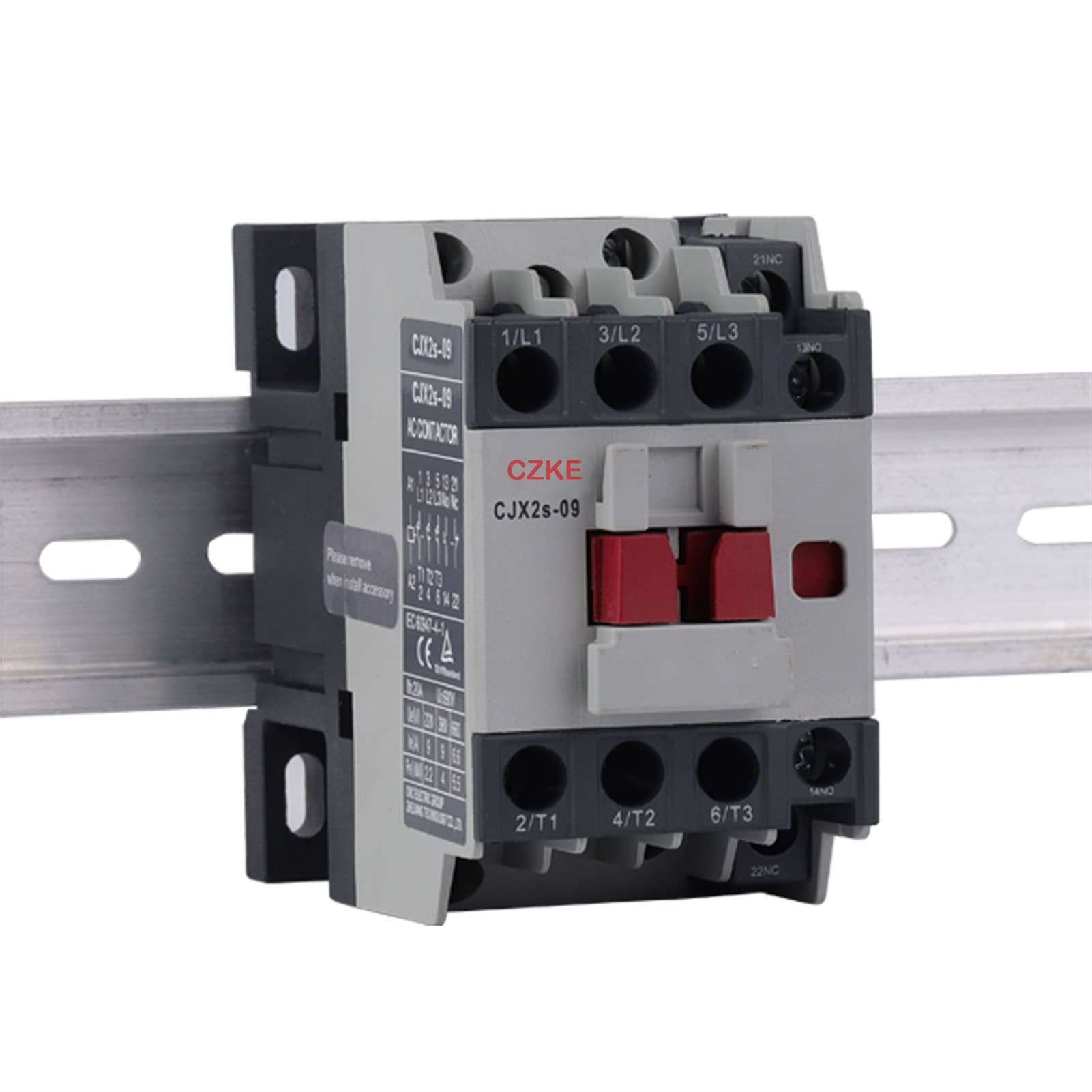 QRUYHBAJU CJX2s AC Contactor 3Phase 3Pole NO NC Coil Voltage 220v 50/60 Hz Din Rail 3P 1NO 1NC Replacement Contactor(25v)
