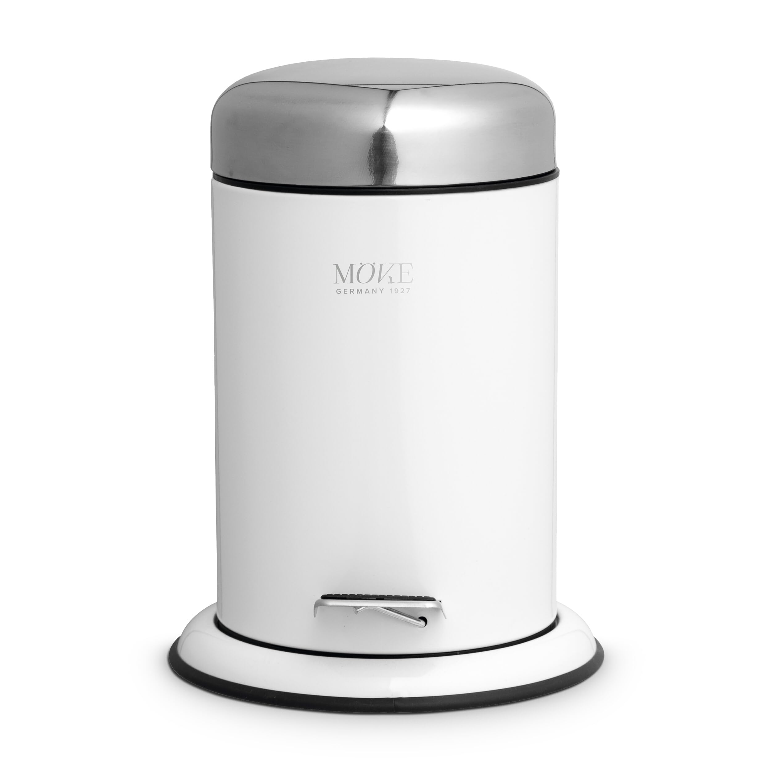 Möve Push pedal bin, stainless steel, snow