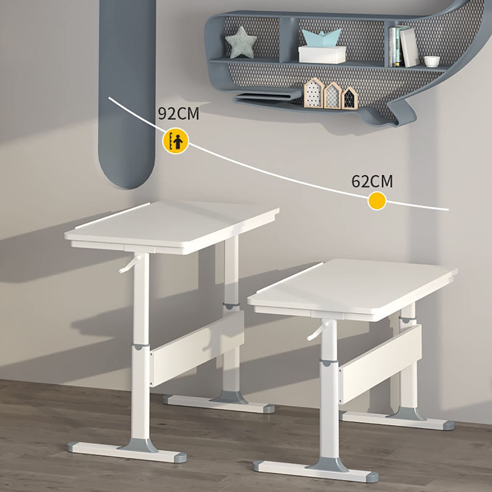 Zeichentisch, Zeichentisch, Zeichenstuhl für Künstler und Basteltisch mit höhenverstellbarer und neigbarer Tischplatte mit großer Oberfläche, Maltisch für Studios, Kunst- und Baste