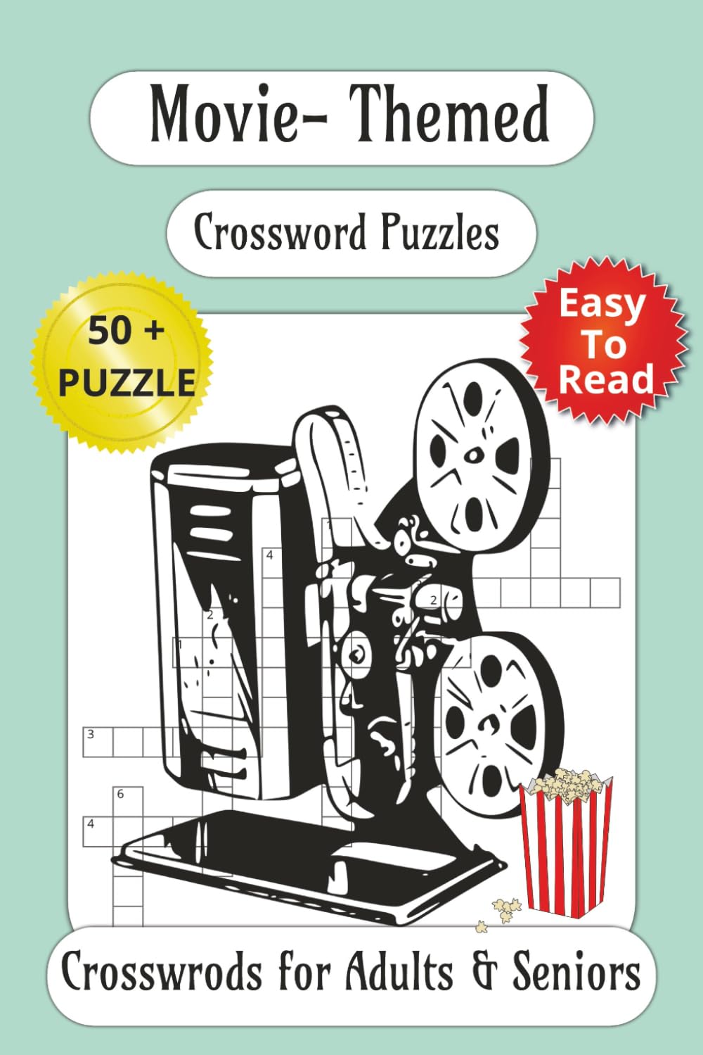 Movie-Themed Crossword Puzzles: 6x9inch | Fun Cinema Trivia for Adults | Relaxing Brain Games for Travel, Holidays & Everyday Enjoyment (Hobby & Interest Puzzles)