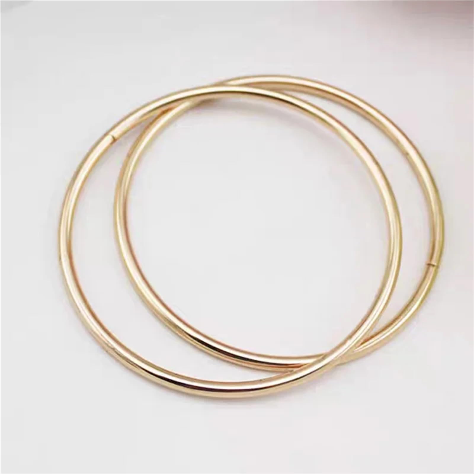 MRKU Asa de Madera para Bolso, Accesorios para Bolsos, Manualidades, Bricolaje, Redondo, 1 Pieza/2 Piezas, Dorado, Redondo, Metal, Accesorio de Repuesto Hecho a Mano.