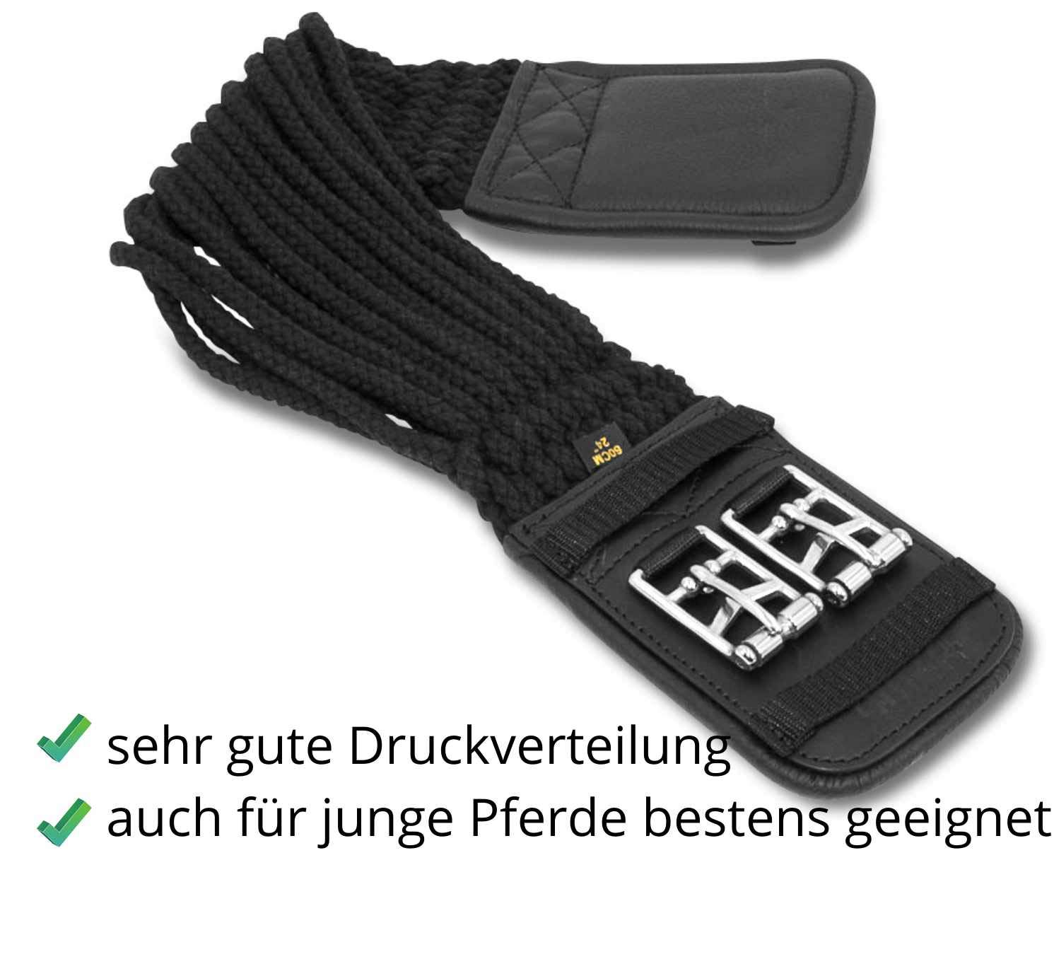 AMKA PRO Dressurgurt Schnurengurt Baumwolle doppellagig