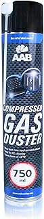 AAB Compressed Gas Duster 750ml - Sprężony Gaz, Sprężone Powietrze do Wydmuchiwania Kurzu, Puszka, Aerozol do Czyszczenia Komputera, Klawiatury, Laptopa, Sprzętu Biurowego, PC