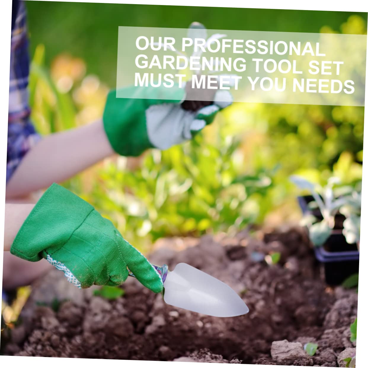 SUPVOX 10 Pièces Kit Outils Jardinage Truelle Râteau Sécateur Pelle Outillage Jardin Cadeau Jardinage Femmes Hommes