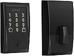 Schlage Encode Smart WiFi Deadbolt Lock for Front Door - Keyless Entry with App or Touchscreen - Works with Alexa, Hey Google, & Airbnb - Create Codes for Guests - Matte Black