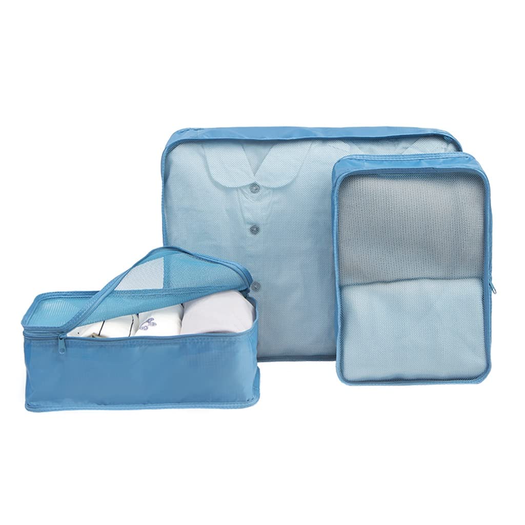 KEEBRPP Travel Clothes Storage Bags 3Pcs Packing Cubes Set Luggage Organizers for Travel, Business Trip Wall Storage (B)/a