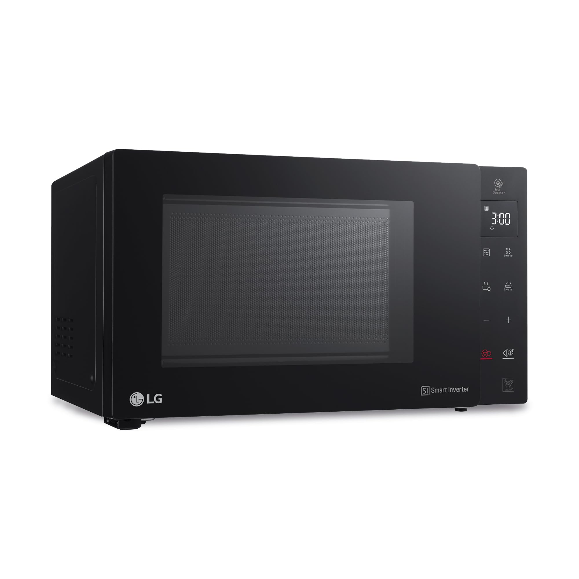 LG MH6336GIB - Microondas Grill Smart Inverter y Display Led, 23L y 1000W, Función Grill 900W, Cocina más rápido, Mantiene el Sabor, Fácil limpieza, Blanco