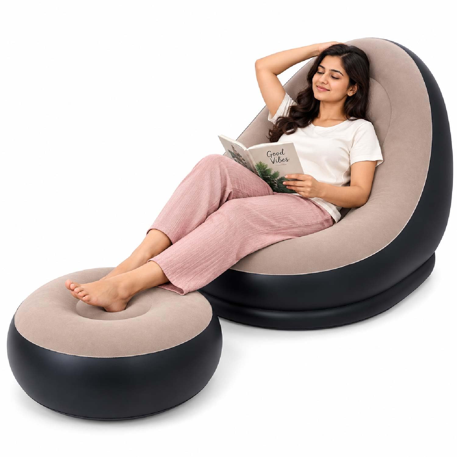 Toy Imagine Inflatable Car Bed with Air Pump & 2 Pillows, Black — Amazon image 9