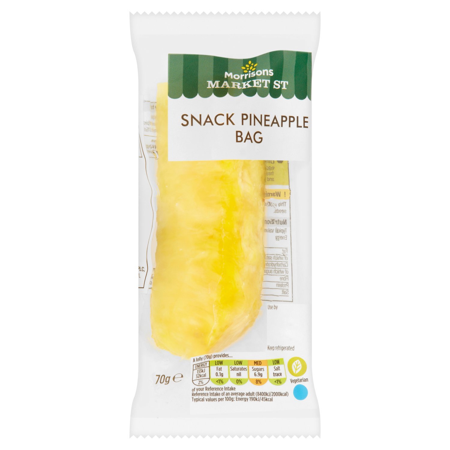 Morrisons Pineapple Snack Bag, 70g