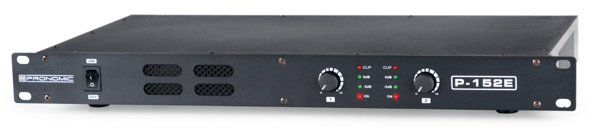 Pronomic P-152E MKII Finale - Finale 2 Canali - Potenza RMS/4 Ohm: 2x 150 Watt - Particolarmente adatto per monitoraggio o studio/HiFi - 1HE - Nero