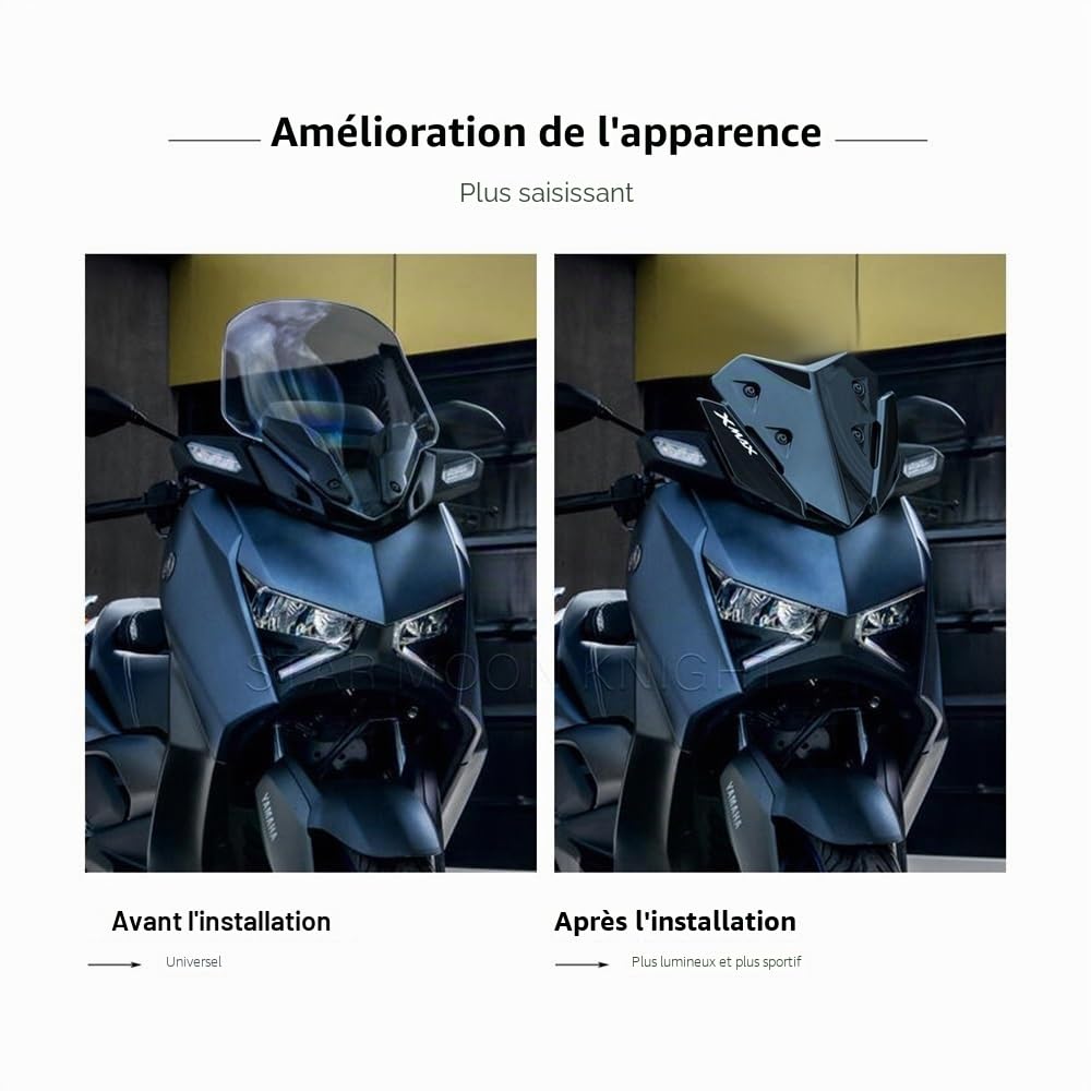 Visière De Carénage De Pare-Brise Yam&aha XMAX250 XMAX300 Tech Max 2023, Pare-Brise De Sport pour Moto