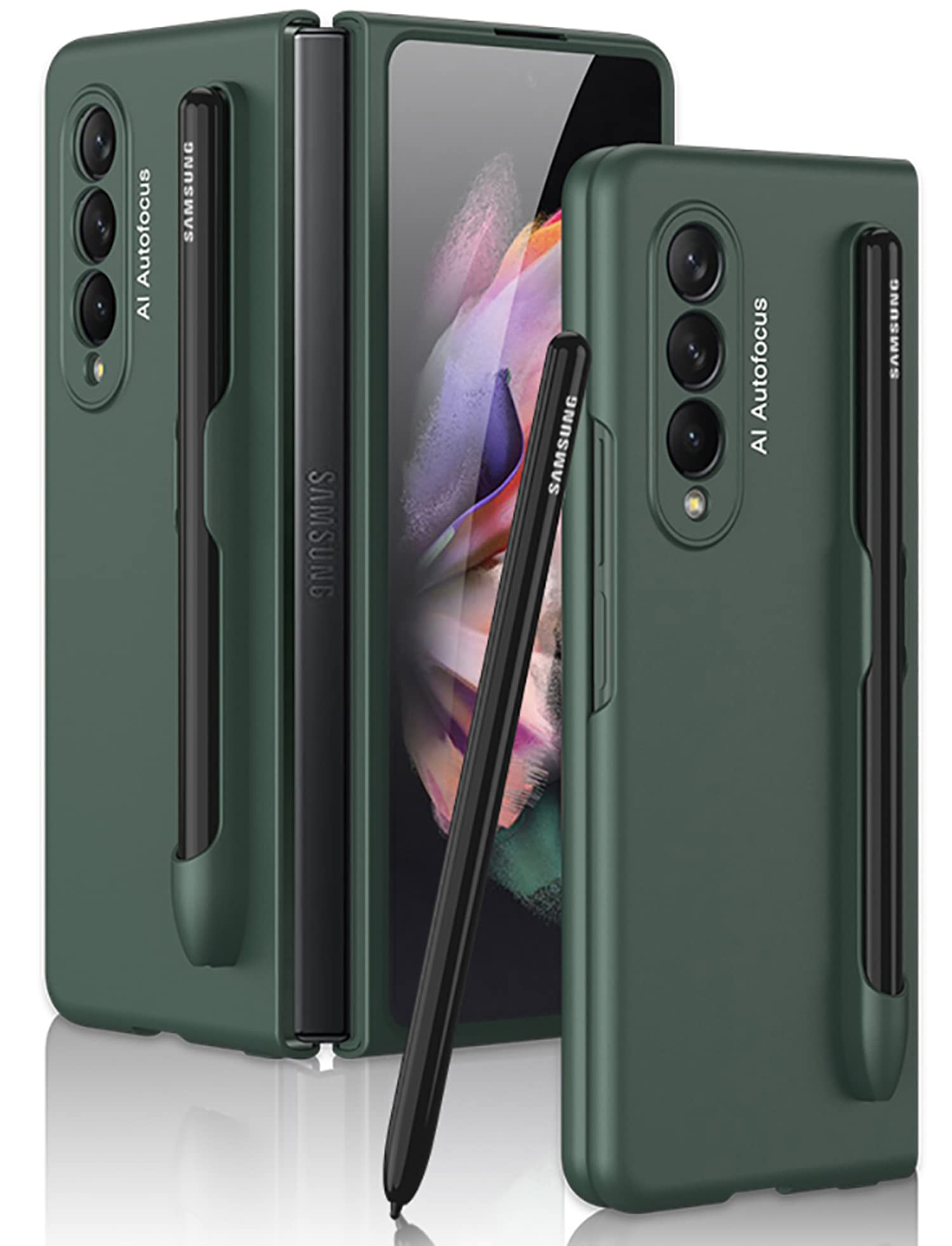 Kapa Ultra Thin Back Case for Samsung Galaxy Z Fold 3, [Inbuilt S Pen Holder] Full Body Protection Hard Back Cover, Green (B09X31HBBF) Amazon Price History, Amazon Price Tracker