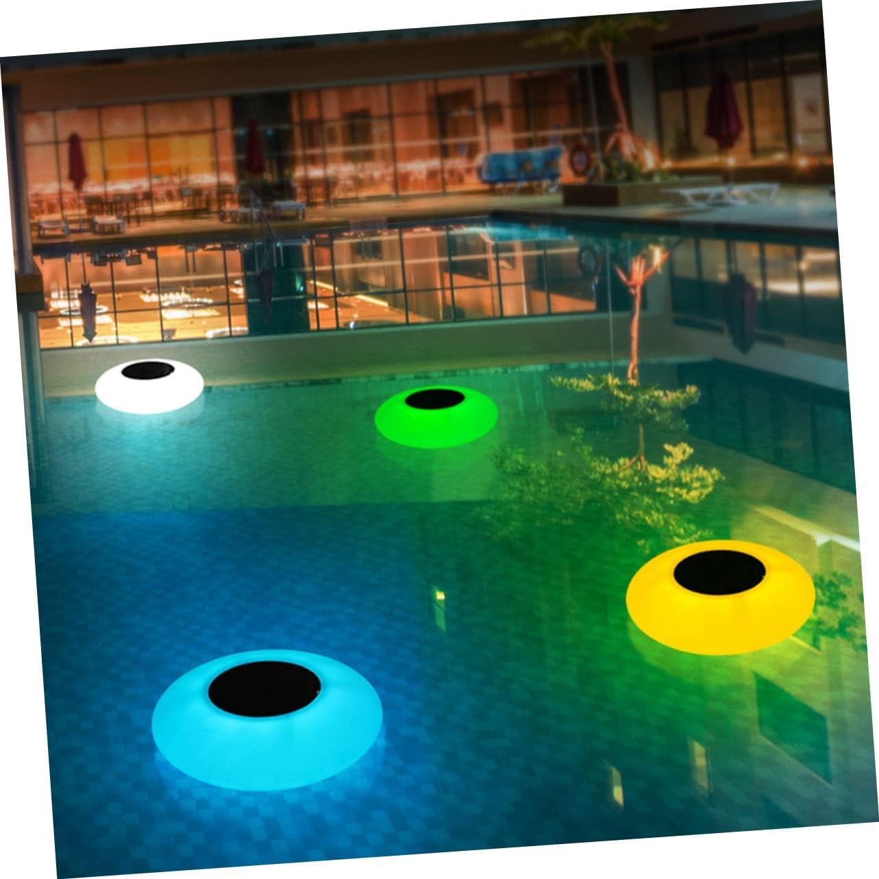 Generic アウトドア用ソーラーランタン &ndash; 浮遊可能 防水設計で庭やプール照明に最適 (25X25X7cm,示されているように