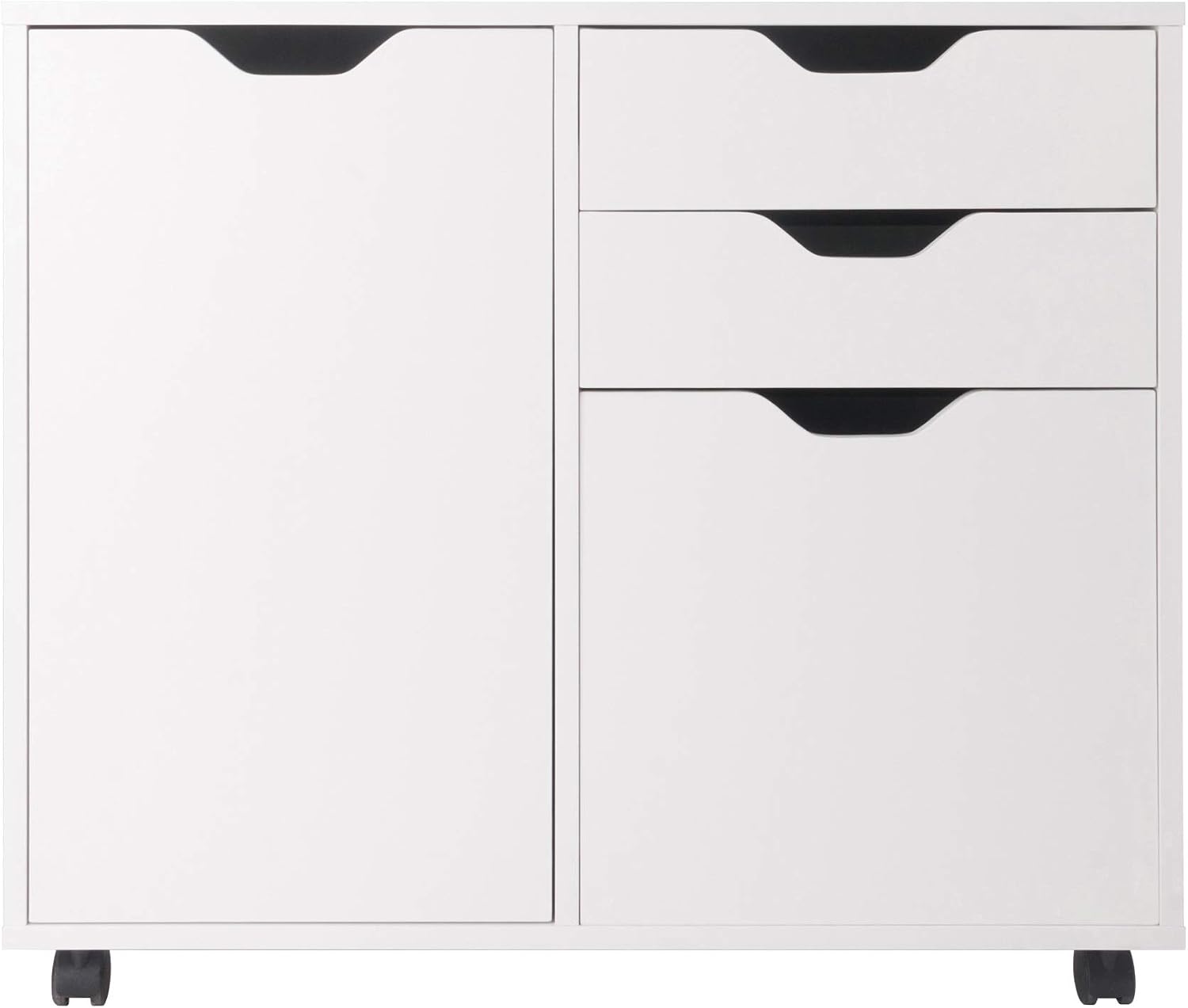 Ergode Halifax 2 Section Mobile Filing Cabinet, White