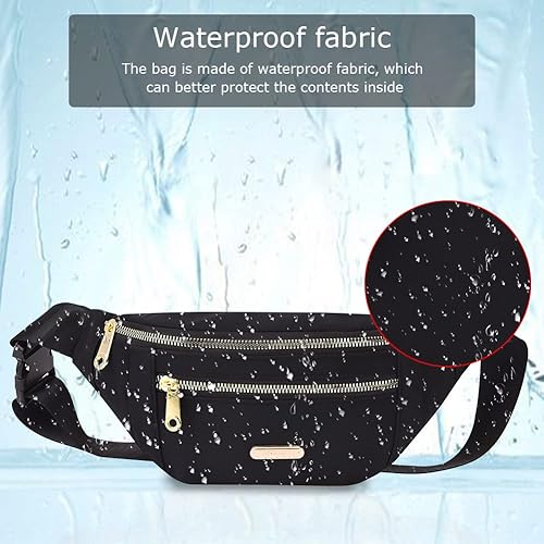 Miniatura 4 de Riñonera para mujeres y niñas, resistente al agua, para senderismo, bolsa cruzada para cinturón, bolsa de transporte, para senderismo, ciclismo,