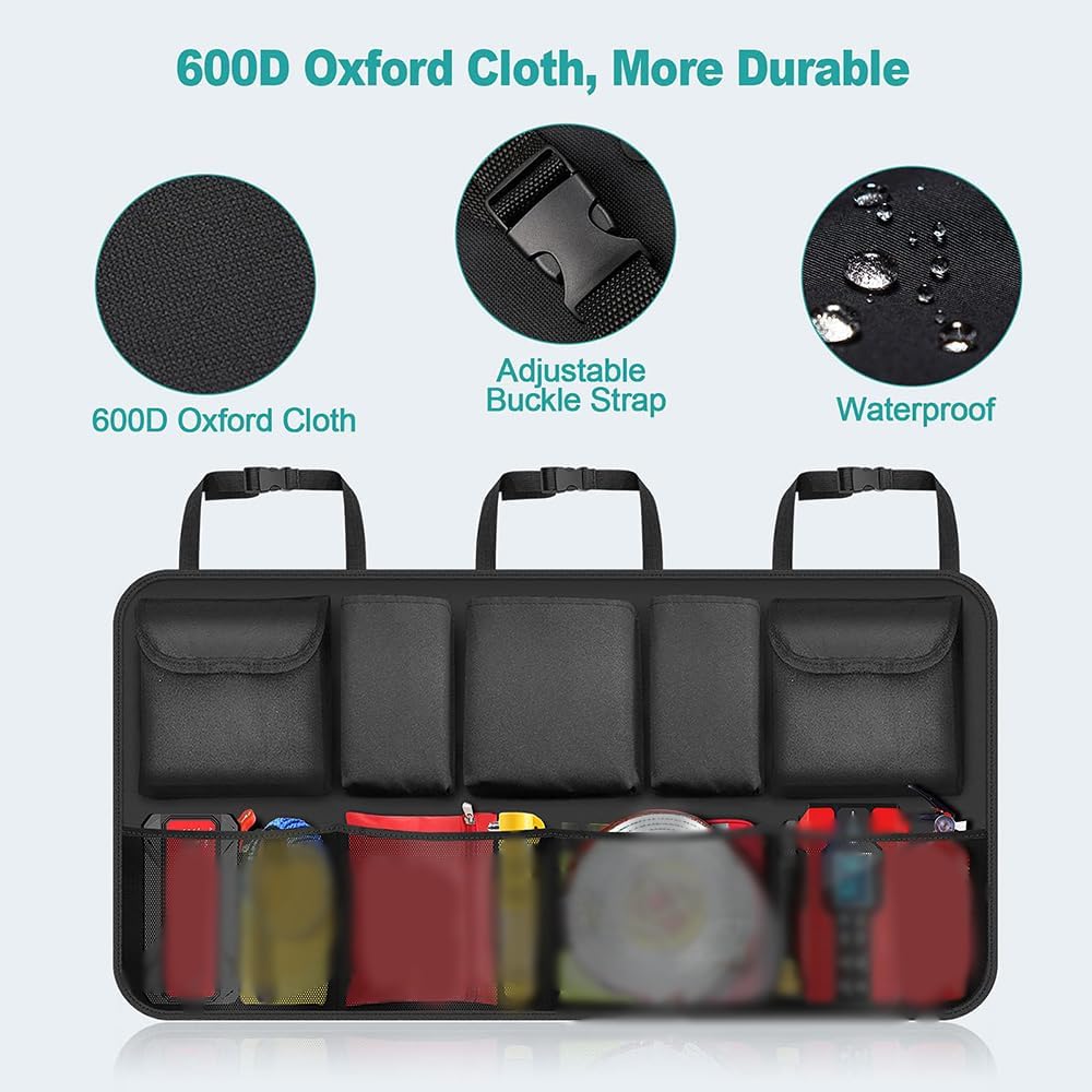 Bolsa Organizadora para Maletero para Mercedes Vito Tourer (W447) 2014-2024, Organizador Maletero Coche Colgante Antideslizante y Ajustable Plegable Impermeable