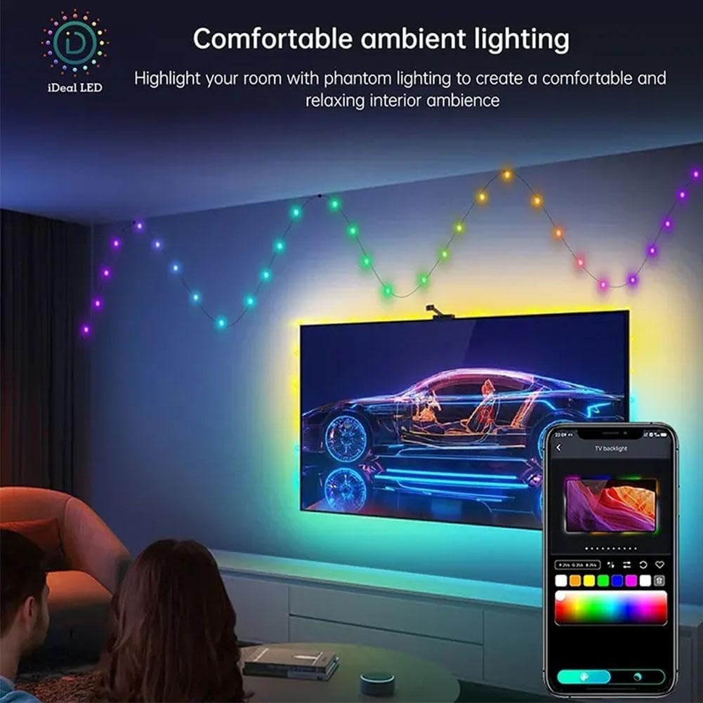 Inteligentne lampki choinkowe, choinki Światła RGB Sterowanie Bluetooth Łańcuch świetlny LED USB, wróżkowe łańcuchy świetlne z pilotem do dekoracji choinki Dekoracja wewnętrzna na zewnątrz/333 (Kolor: