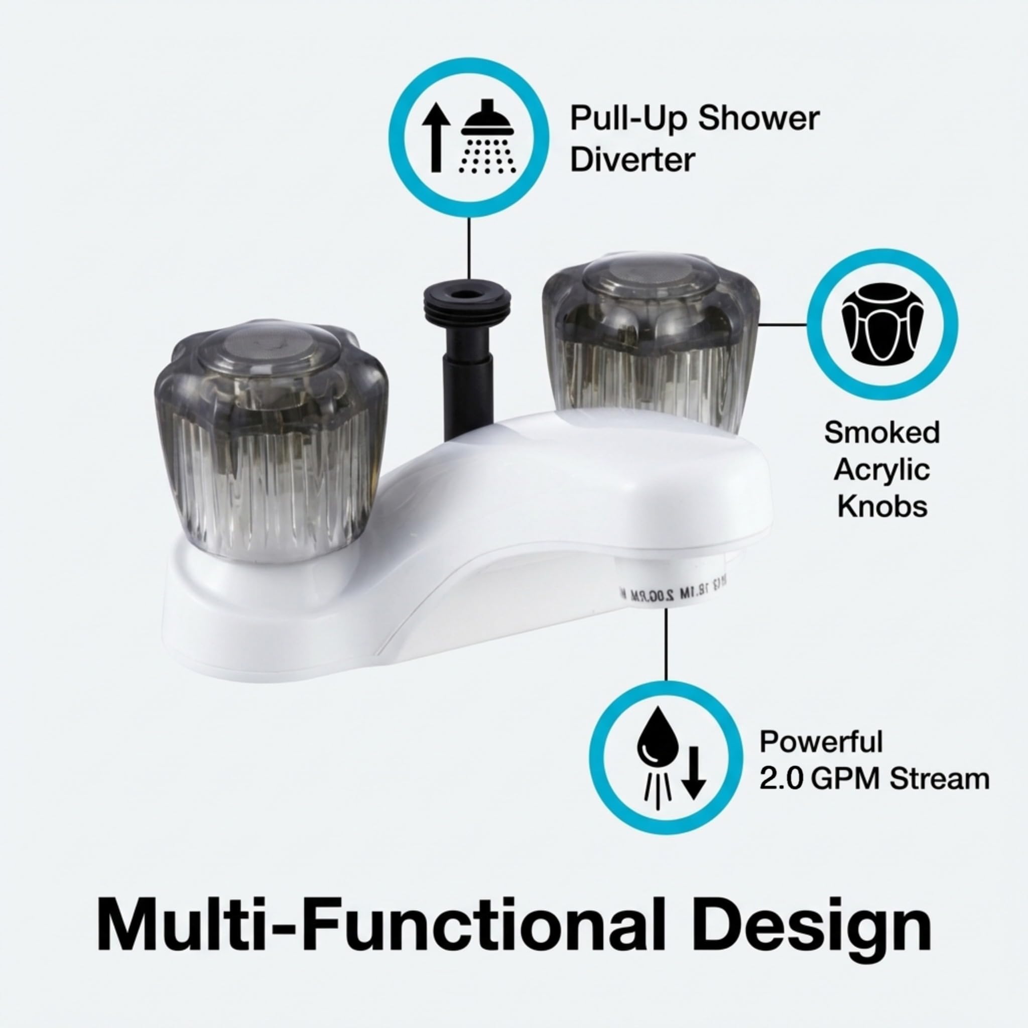 Dura Faucet RV - Grifo de lavabo con manguera de ducha para todos los vehículos recreativos y autocaravanas