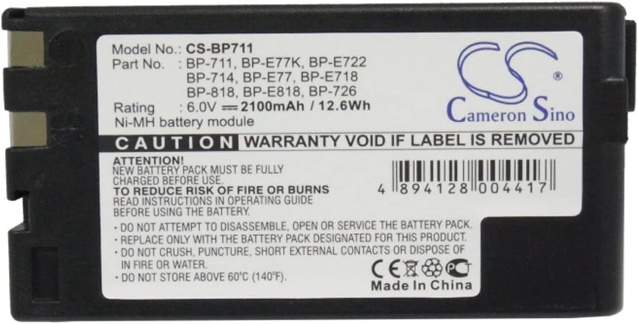 VI VINTRONS 2100mAh Battery for Canon H660, ES400V, UC5Hi, E65, H460, ES280, UC3Hi