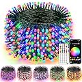Guhope Smart Color Changing Christmas Lights, 132FT 400 LED RGB Christmas String Lights with App & Remote Control, Waterproof Christmas Tree Lights for Outdoor Indoor Party Decor