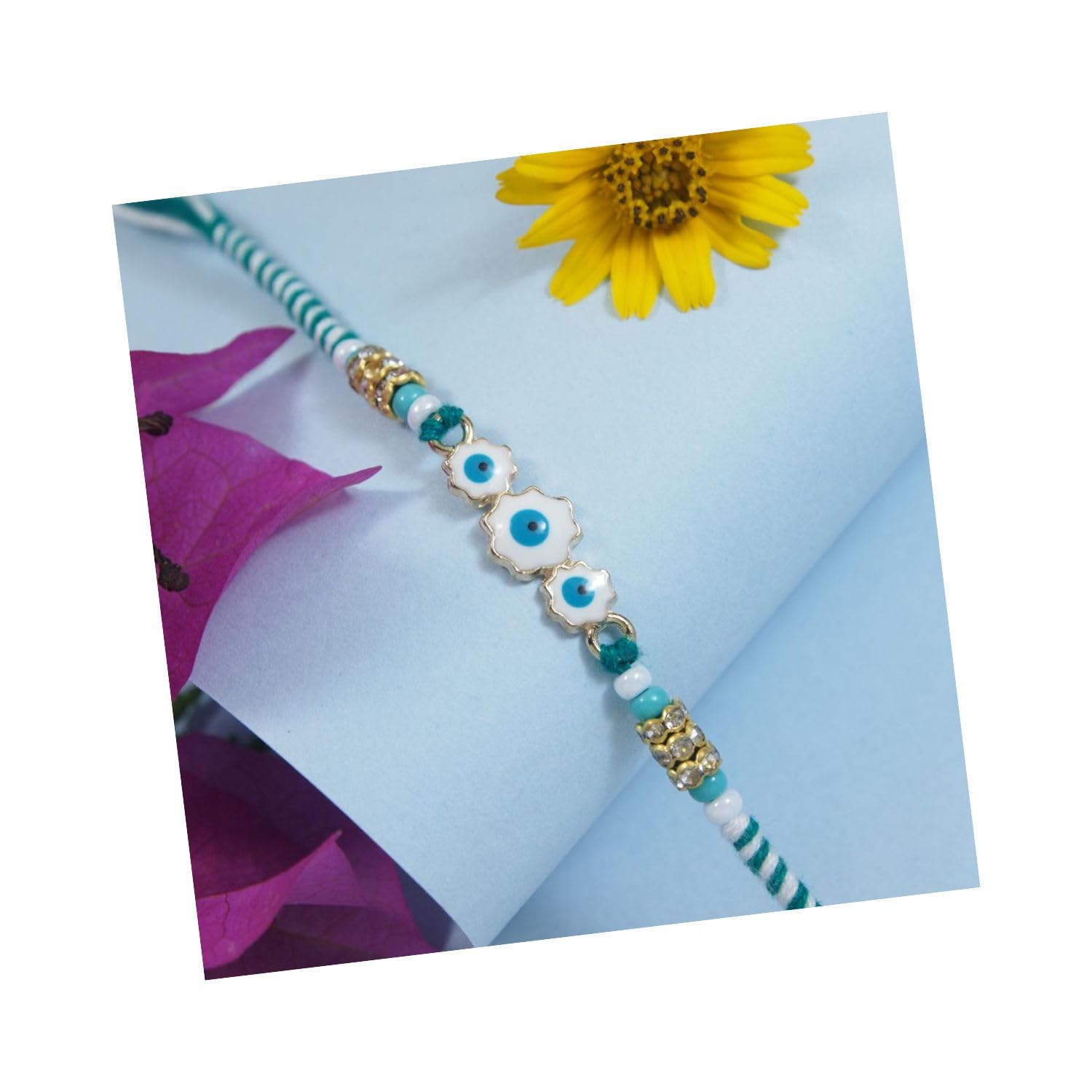I Jewels Enamel Evil Eye Rakhi With Roli Chawal & Rakshabandhan Card for Baby Boys/Bro/Brother/Bhai (R196) (Red) (B0D9B9Y8NM) Amazon Price History, Amazon Price Tracker