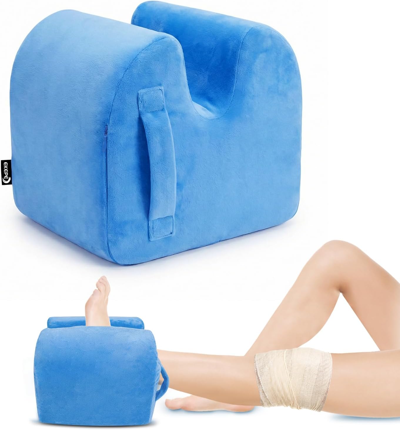 Knee Replacement Surgery Pillow for Post Surgery Recovery - ACL Surgery, Knee Surgery and Hip Surgery Recovery, Memory Foam Leg Elevation Pillow for Leg Support, Rehab, Extension