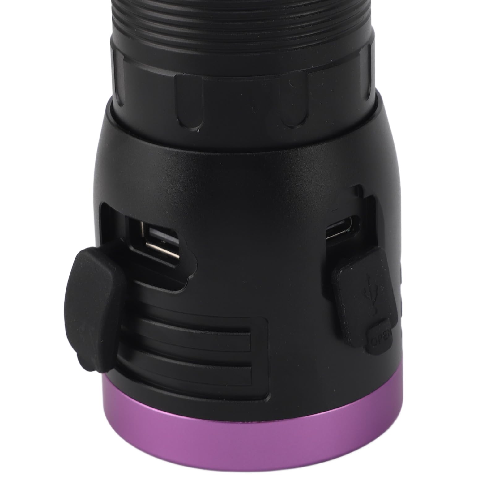 365 nm Luz negra Linterna UV LED Detector de antorcha portátil de mano para orina de perro Manchas de mascotas Curado de resina Aleación de aluminio 142 mm 5,6 pulgadas