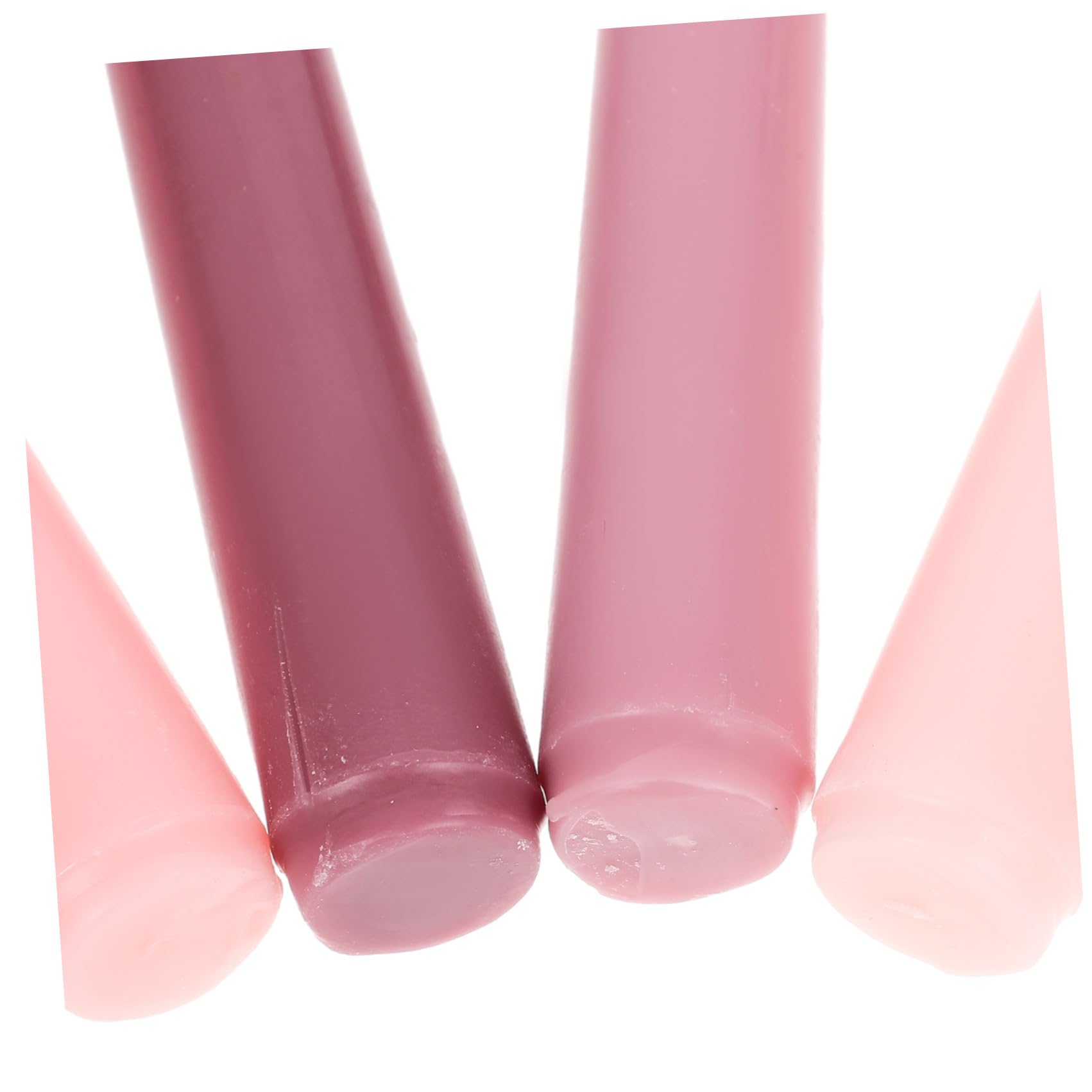 Baluue Candele Profumate Romantiche lungo Palo in Set da 4 Pezzi, Design Sfumatura Rosa Fragranza Delicata di Rosa, Decorazione per Matrimoni, e Feste, Materiale Sicuro senza Fumo