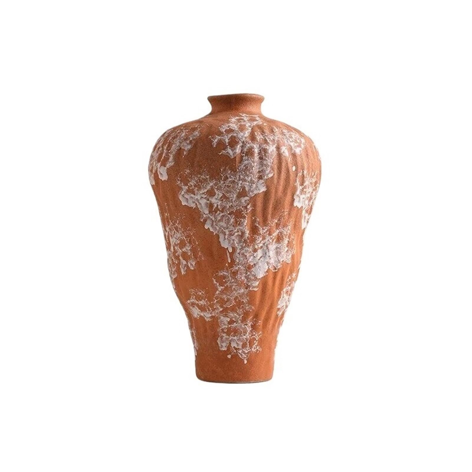 Centerpiece Vases Terracotta Ceramic Vases 30cm Rustic Textured Vase for Dried Flowers Farmhouse Home Decor