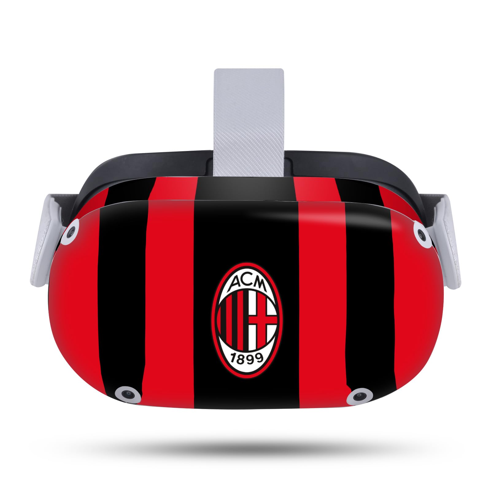 Head Case Designs Officially Licensed AC Milan Home 2021/22 Crest Kit Vinyl Sticker Skin Decal Cover Compatible with Meta Quest 2